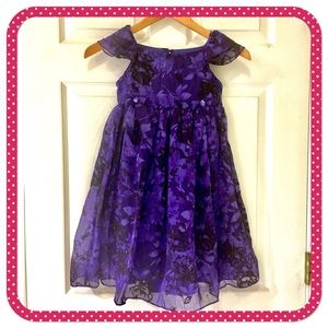 💝 MARMELLATA 💝 purple/black flower design girls dress size GIRLS 4
